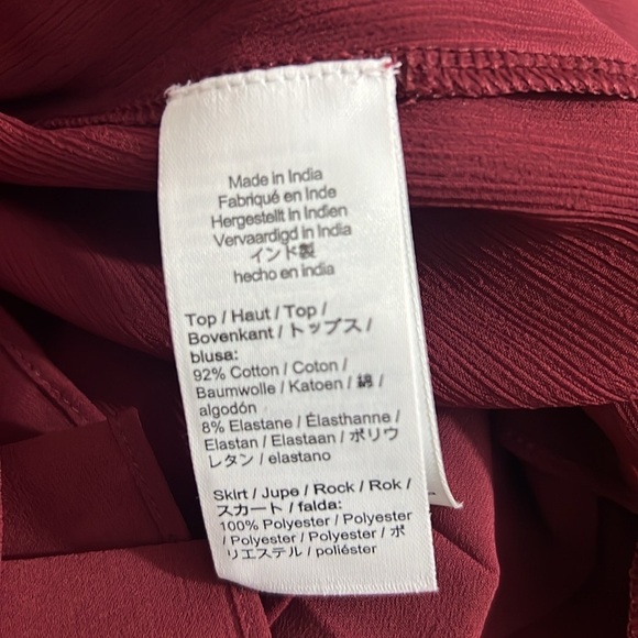 NEW J.Crew Pleated Ballet Dress Burgundy Stretch Cotton Blend A-Line Maxi Dress - Picture 10 of 11
